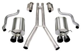 2004-2008 Cadillac XLR 4.6L Corsa Performance Cat-Back Exhaust System - 14156BLK