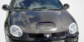 2000-2005 Dodge Neon Carbon Fiber SRT Look Hood - 1 Piece - 103416