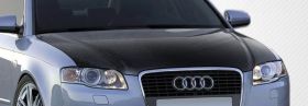 2002-2005 Audi A4 S4 2DR 4DR Wagon Carbon Fiber OEM Hood - 1 Piece - 106679