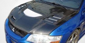 2003-2006 Mitsubishi Lancer Evolution 8 9 Carbon Fiber C-1 Hood - 1 Piece - 1032