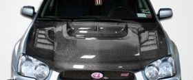 2004-2005 Subaru Impreza WRX STI Carbon Fiber C-1 Hood - 1 Piece - 103127