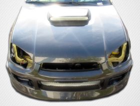 2004-2005 Subaru Impreza WRX STI Carbon Fiber STI Look Hood - 1 Piece - 100598