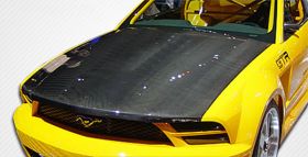 2005-2009 Ford Mustang Carbon Fiber OEM Hood - 1 Piece - 102724