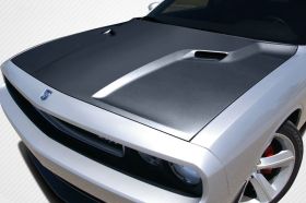 2008-2021 Dodge Challenger Carbon Fiber SRT Look Hood - 1 Piece - 105786