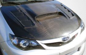 2008-2011 Subaru Impreza 2008-2014 WRX STI Carbon Fiber GT Concept Hood - 1 Piec