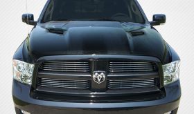 2009-2017 Dodge Ram 1500 Carbon Fiber MP-R Hood - 1 Piece - 107104