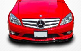 2008-2011 Mercedes C63 W204 Carbon Fiber L-Sport Front Under Spoiler Air Dam Lip