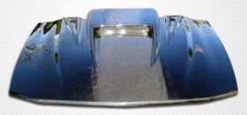 2005-2009 Ford Mustang Carbon Fiber Spyder3 Hood - 1 Piece - 104171
