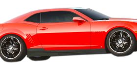 2010-2015 Chevy Camaro Carbon Fiber GM-X Side Skirts Rocker Panels - 2 Piece - 1