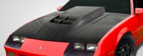 1982-1992 Chevy Camaro Carbon Fiber ZL1 Look Hood - 1 Piece - 108415
