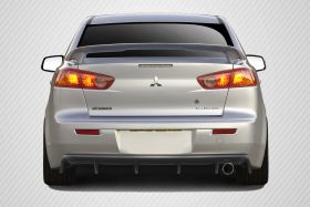 2008-2015 Mitsubishi Lancer 4DR Carbon Fiber M Power Rear Diffuser - 1 Piece - 1