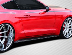 2015-2016 Ford Mustang Carbon Fiber GT Concept Side Skirt Rocker Panels - 2 Piec