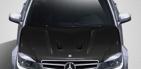 2008-2011 Mercedes C Class W204 Carbon Fiber Black Series Look Hood - 1 Piece - 