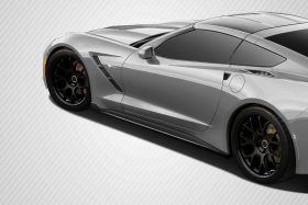 2014-2016 Chevy Corvette C7 Carbon Fiber GT Concept Side Splitters - 2 Piece - 1