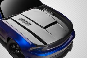 2010-2012 Ford Mustang Carbon Fiber CV-X Version 3 Hood - 1 Piece - 112477