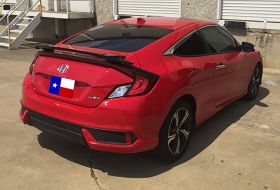 2016-2017 Honda Civic 2DR SI 2-Post Spoiler Wing - ABS-799