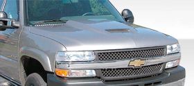 1999-2002 Chevy Silverado 2000-2006 Tahoe Suburban Duraflex Ram Air Hood - 1PC -