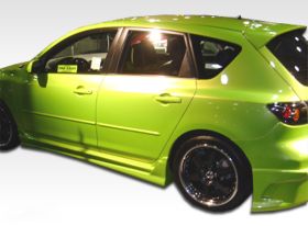 2004-2009 Mazda 3 Duraflex Raven Side Skirts Rocker Panels - 2PC - 100568