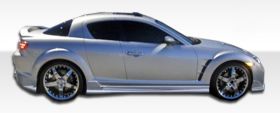 2004-2011 Mazda RX-8 Duraflex Raven Side Skirts Rocker Panels - 2PC - 103215