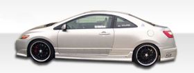 2006-2011 Honda Civic 2DR Duraflex Raven Side Skirts Rocker Panels - 2PC - 10333