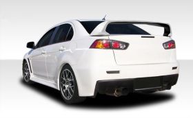 2008-2015 Mitsubishi Lancer Duraflex Evo X Look Rear Bumper Cover - 1PC - 106955