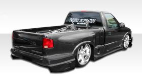 1994-2004 Chevy S-10 Sonoma Standard Ext Cab Duraflex Drifter Rear Bumper Cover 