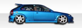 1996-2000 Honda Civic 2DR / HB Duraflex Bomber Side Skirts Rocker Panels - 2PC -
