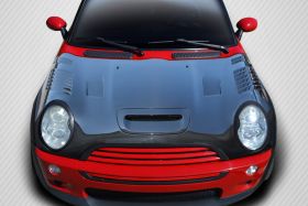 2002-2006 Mini Cooper Carbon Creations DriTech Racer Hood 1PC - 112897