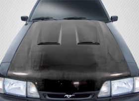 1987-1993 Ford Mustang Carbon Creations Heat Extractor Hood 1PC - 113114