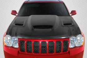 2005-2010 Jeep Grand Cherokee Carbon Creations DriTech Hellcat look Hood 1PC - 113118
