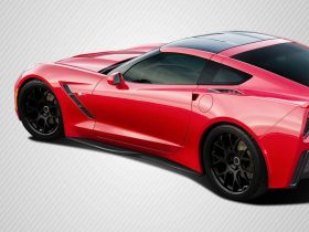 2014-2019 Chevrolet Corvette C7 Carbon Creations DriTech Thunderbolt Side Splitters 2PC - 113166