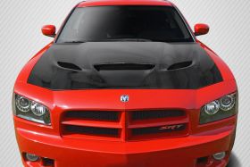 2006-2010 Dodge Charger Carbon Creations DriTech Hellcat Look Hood 1PC - 113199