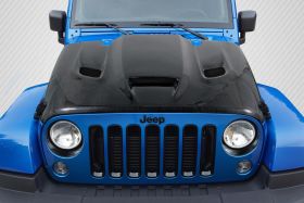 2007-2018 Jeep Wrangler Carbon Creations DriTech Hellcat Look Hood 1PC - 113215