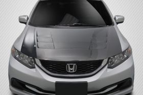 2012-2015 Honda Civic 4DR Carbon Creations TS-1 Hood 1PC - 114288