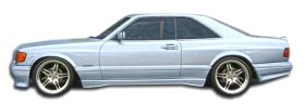 1981-1991 Mercedes S Class W126 2DR Duraflex AMG Look Wide Body Door Caps - 4PC 