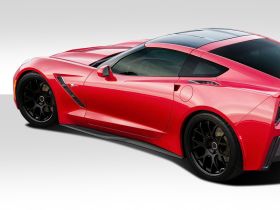 2014-2019 Chevrolet Corvette C7 Duraflex Thunderbolt Side Splitters 2PC - 112368