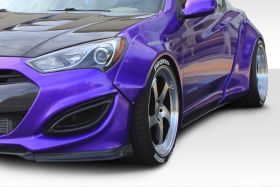 2010-2016 Hyundai Genesis Coupe 2DR Duraflex Circuit 75 MM Front Fender Flares 2PC - 112625