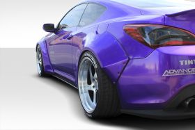 2010-2016 Hyundai Genesis Coupe 2DR Duraflex Circuit 75 MM Rear Fender Flares 2PC - 112626