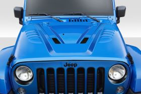 2007-2018 Jeep Wrangler Duraflex ABR Hood 1PC - 112796