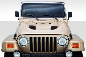 1997-2006 Jeep Wrangler Duraflex Power Dome Hood 1PC - 113012