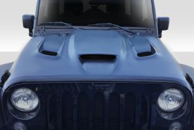 2007-2018 Jeep Wrangler Duraflex Hellcat Look Hood 1PC - 113214
