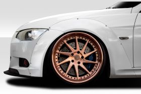 2007-2013 BMW 3 Series E92 2dr E93 Convertible Duraflex Circuit Wide Body Front Fender Flares 4PC (fits all models except M3) - 113785