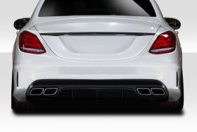2015-2019 Mercedes C Class W205 Duraflex C63 Look Rear Diffuser 1PC (For AMG Bumper only) - 114376
