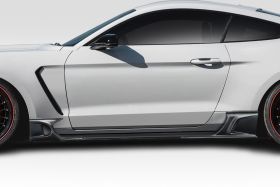 2015-2019 Ford Mustang Duraflex KT Style Side Skirt Rocker Panels Add-Ons 4PC - 114805