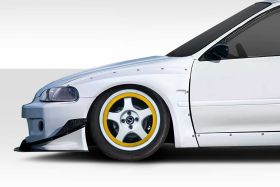 1992-1995 Honda Civic 2dr / HB Duraflex TKO RBS Wide Body Front Fenders 2PC - 114884