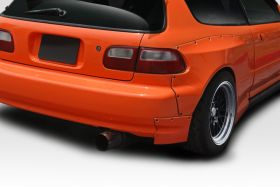 1992-1995 Honda Civic HB Duraflex TKO RBS Wide Body Rear Bumper Add-Ons 2PC - 114902