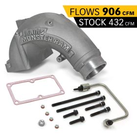 Monster-Ram Intake Elbow Kit W/Fuel Line 3.5 Inch Natural 07.5-17 Dodge/Ram 2500/3500 6.7L Banks Power - 42788
