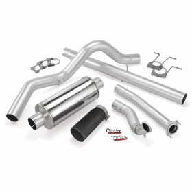 Monster Exhaust System Single Exit Black Tip 94-97 Ford 7.3L ECSB Banks Power - 46296-B