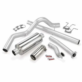 Monster Exhaust System Single Exit Chrome Tip 94-97 Ford 7.3L ECLB Banks Power - 46298