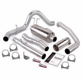 Monster Exhaust System Single Exit Chrome Tip 03-07 Ford 6.0L F450-F550 EC 162 inch Banks Power - 47285